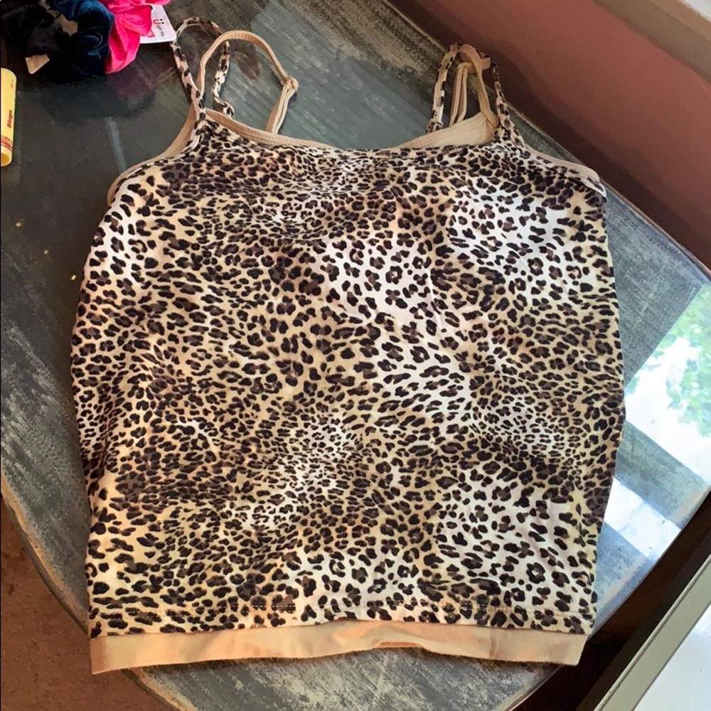 cheetah print cami cropped